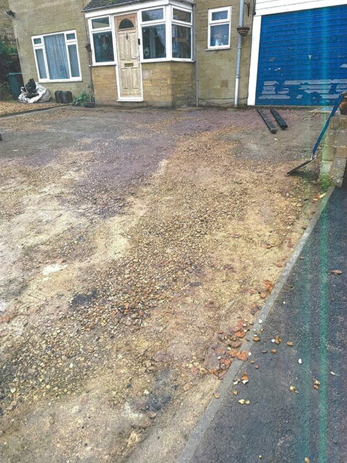 Charlbury surfacing works - Removal of old asphalt surface