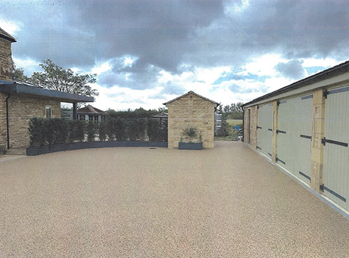 Laying of resin bound surfacing