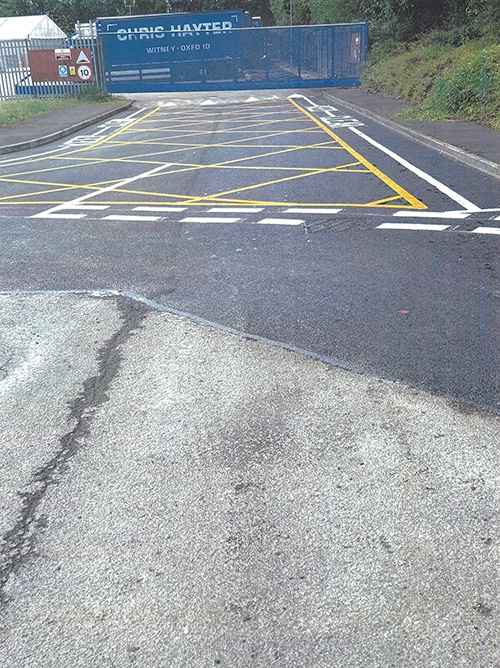 Plane out damaged surface and re-lay with SMA