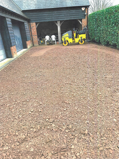 Charney Bassett driveway - mot type 1 laid